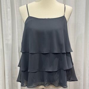 Banana Republic Tiered  Layered Grey Cami Top